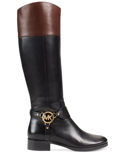 michael michael kors women's wide calf riding boot|Michael Kors leather sole boots.